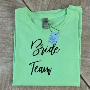 Gildan Lime Green 'Bride Team' Short Sleeve Tee